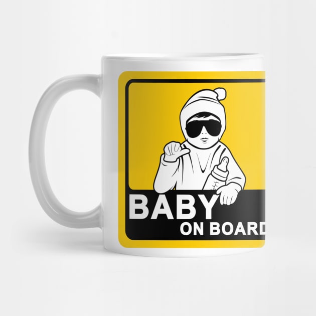 Baby on board. Funny sticker by teddy2007b